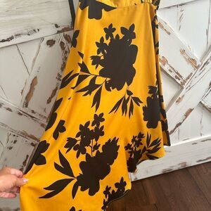 Phillip Lim Silk Yellow Midi Skirt